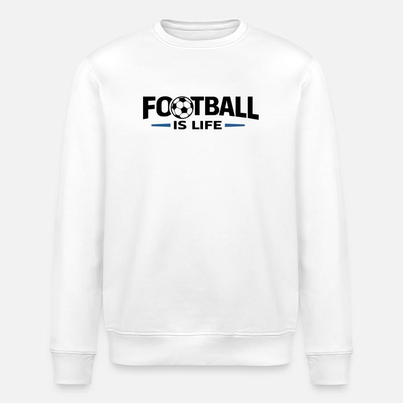 Fußball ist Leben - Stanley/Stella Unisex Bio-Sweatshirt ROLLER - Weiß
