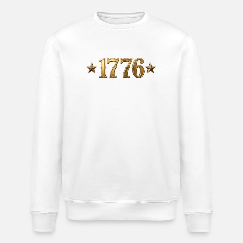 Étoiles d’or de 1776 Patriotiques - Sweat bio ROLLER Stanley/Stella Unisexe - blanc