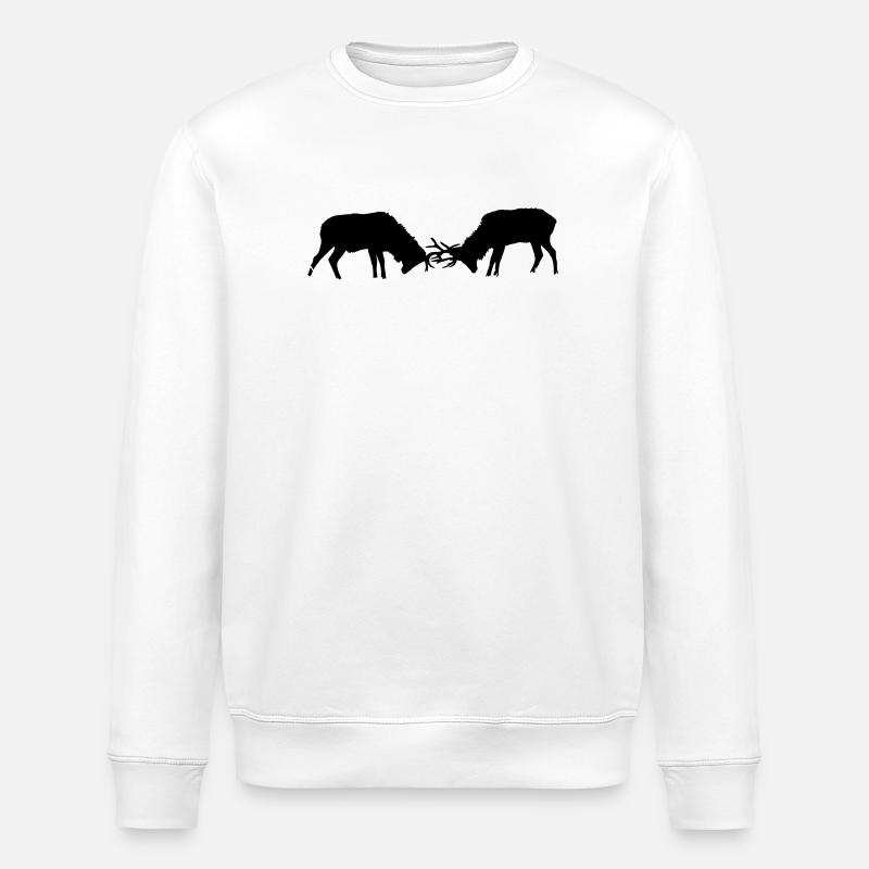 deer - Stanley/Stella ROLLER Unisex Organic Sweatshirt - white