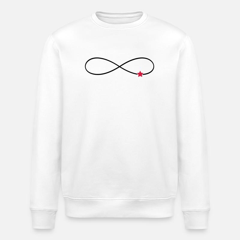 Infinity Sign Star Luck Infinite - Stanley/Stella ROLLER Unisex Organic Sweatshirt - white