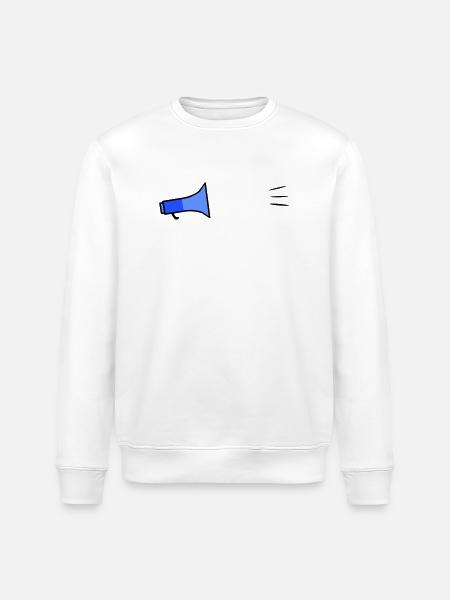 Megafon Text Template - Stanley/Stella ROLLER Unisex Organic Sweatshirt - white