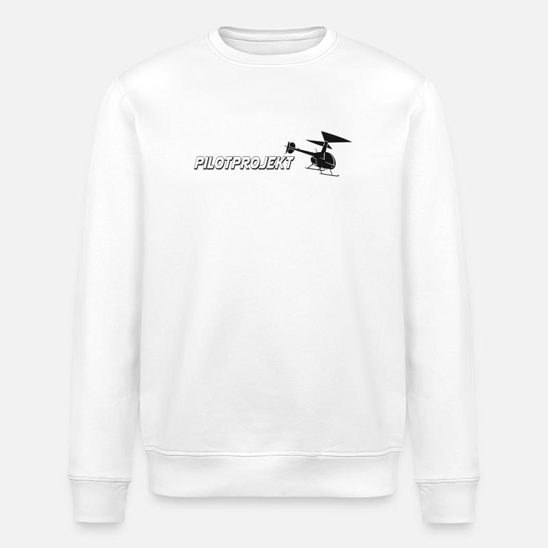 PILOTPROJEKT Hubschrauber - Stanley/Stella Unisex Bio-Sweatshirt ROLLER - Weiß