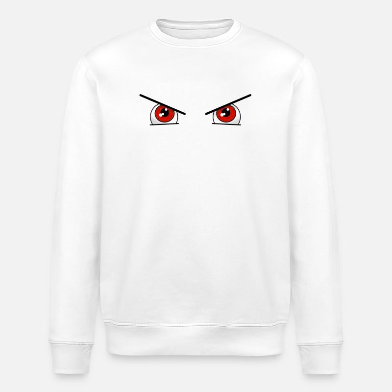 Yeux rouges pour Halloween - Sweat bio ROLLER Stanley/Stella Unisexe - blanc