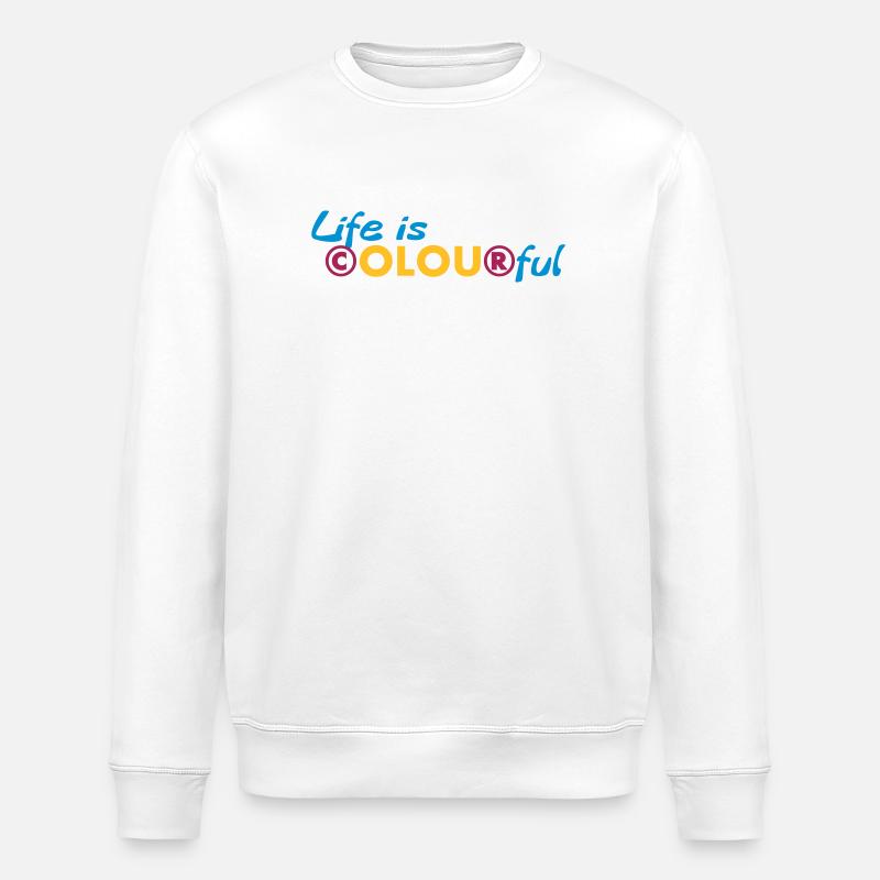Life is colourful - Stanley/Stella Unisex Bio-Sweatshirt ROLLER - Weiß