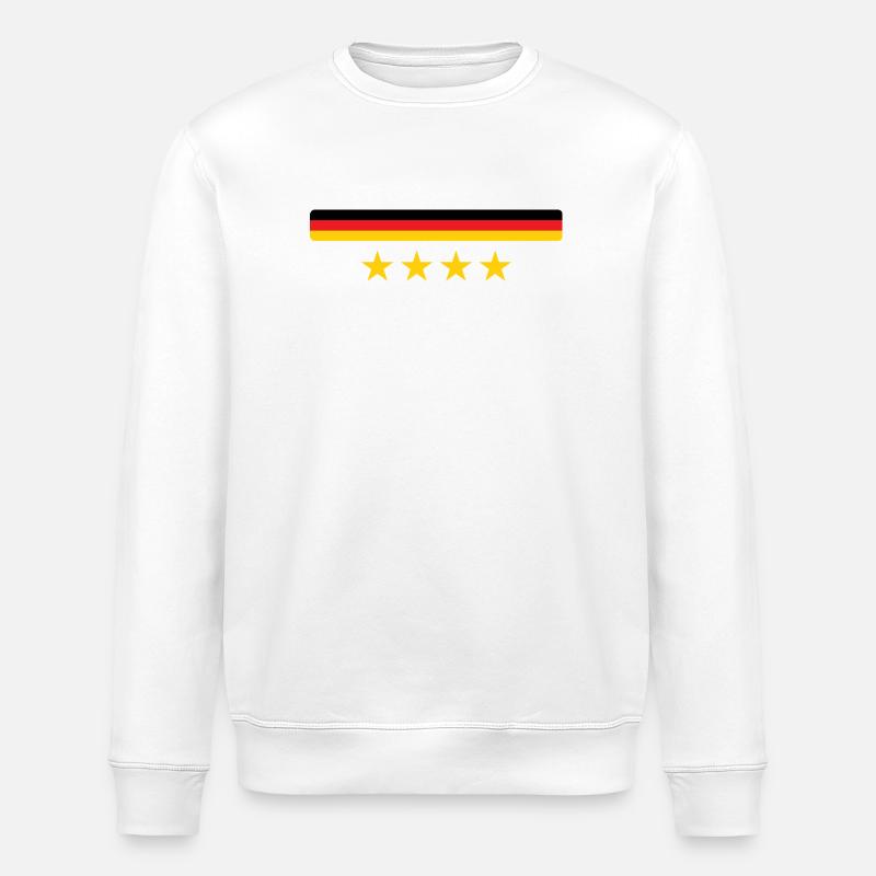 German Flag - Germany - Stanley/Stella ROLLER Unisex Organic Sweatshirt - white