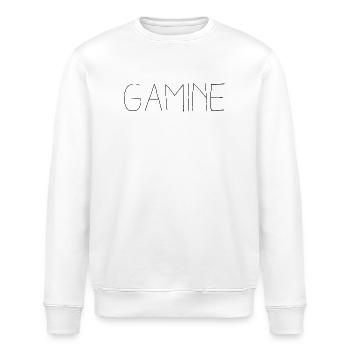 Gamine - Idée cadeau original femme - Sweat bio ROLLER Stanley/Stella Unisexe - blanc - Devant - Nik (191cm)