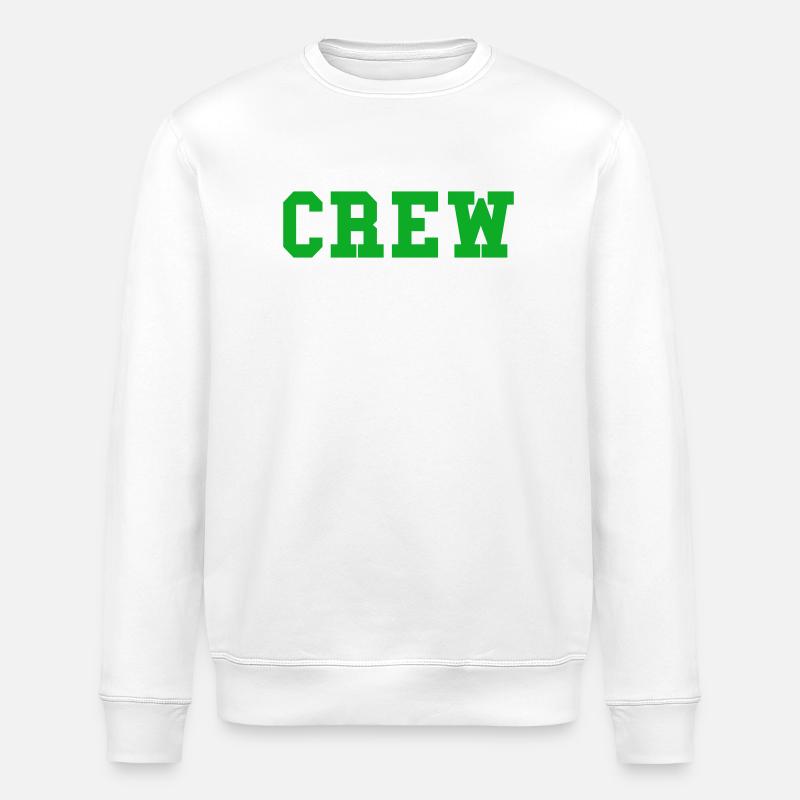 Crew Blockschrift - Stanley/Stella Unisex Bio-Sweatshirt ROLLER - Weiß