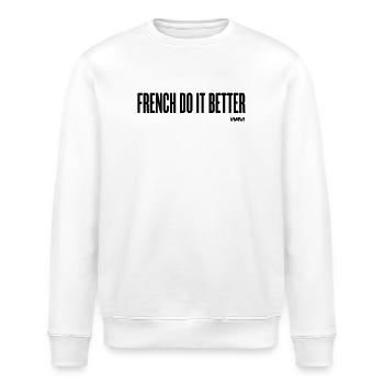 french do it better - Stanley/Stella Unisex Bio-Sweatshirt ROLLER - Weiß - Vorne - Nik (191cm)