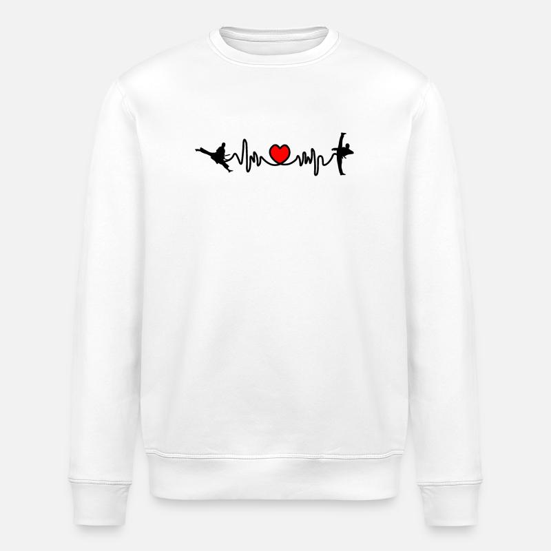 Karate Cardio mit Karate-Kicks - Stanley/Stella Unisex Bio-Sweatshirt ROLLER - Weiß