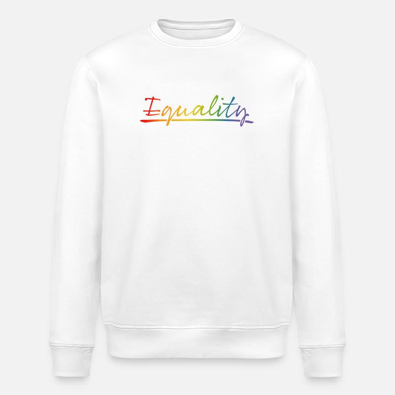 Pride Equality - Stanley/Stella ROLLER Unisex Organic Sweatshirt - white
