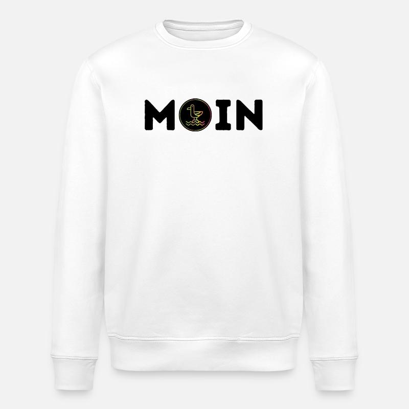 Hello with Seagull - Stanley/Stella ROLLER Unisex Organic Sweatshirt - white