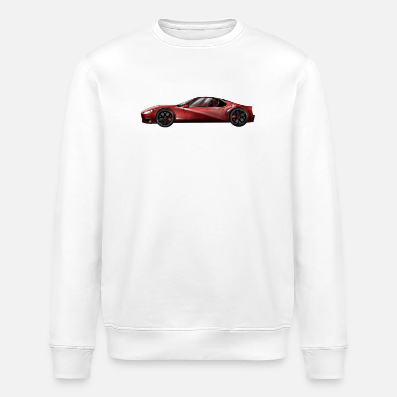 Futuristisches Sportwagen-Design - Stanley/Stella Unisex Bio-Sweatshirt ROLLER - Weiß