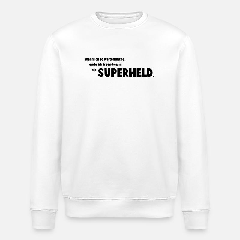 Superhero - Stanley/Stella ROLLER Unisex Organic Sweatshirt - white