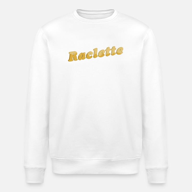 Fromage à raclette Lettrage 3D - Sweat bio ROLLER Stanley/Stella Unisexe - blanc