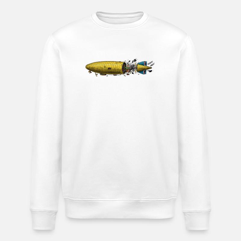 Vol jaune Aventure - Sweat bio ROLLER Stanley/Stella Unisexe - blanc