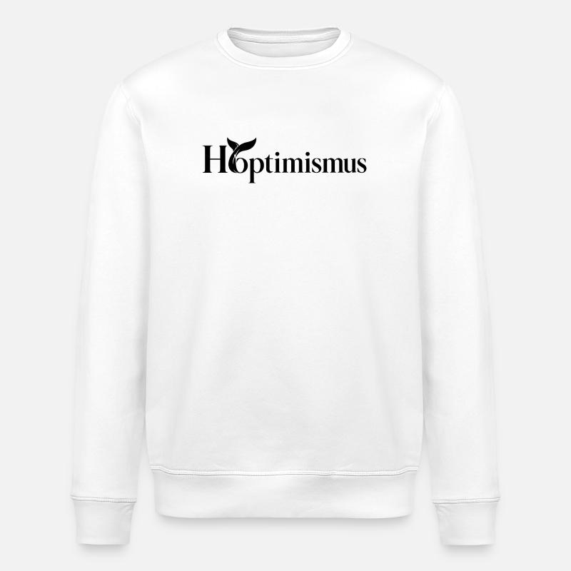 Hoptimismus - Wal black Fluke - Stanley/Stella Unisex Bio-Sweatshirt ROLLER - Weiß