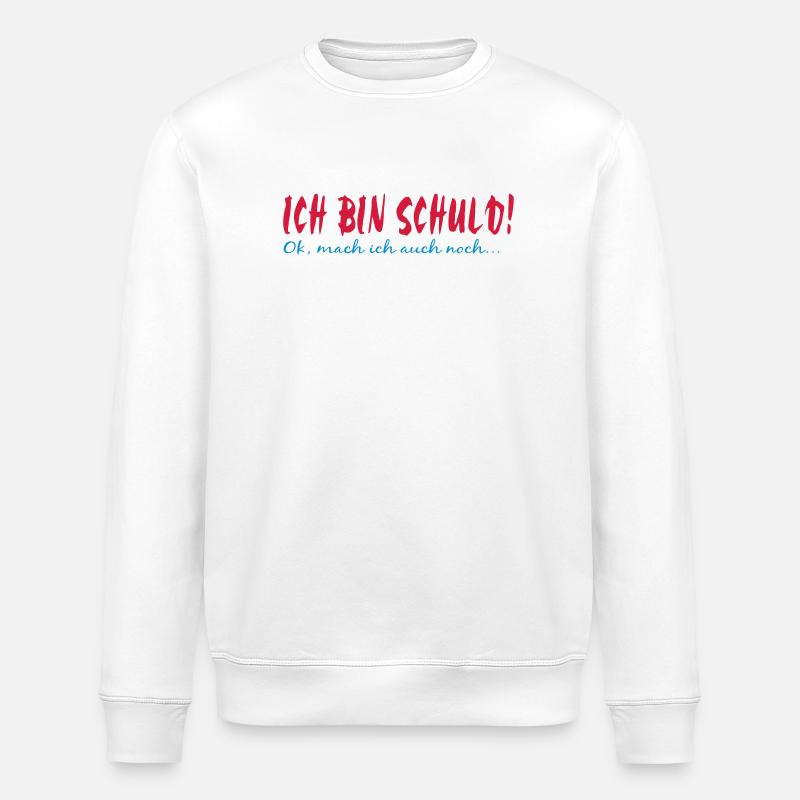 Ich bin Schuld - Stanley/Stella Unisex Bio-Sweatshirt ROLLER - Weiß
