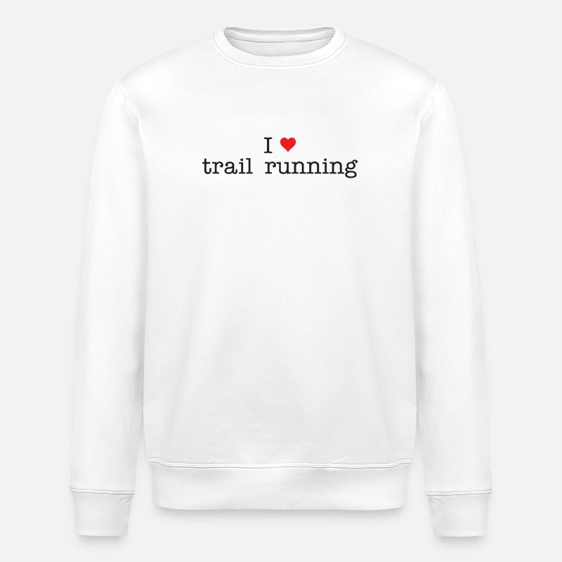 Ich liebe Trailrunning - Stanley/Stella Unisex Bio-Sweatshirt ROLLER - Weiß