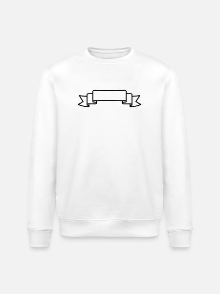 Nameplate pennant bow - Stanley/Stella ROLLER Unisex Organic Sweatshirt - white