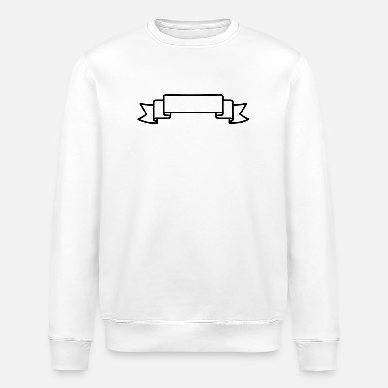 Nameplate pennant bow - Stanley/Stella ROLLER Unisex Organic Sweatshirt - white