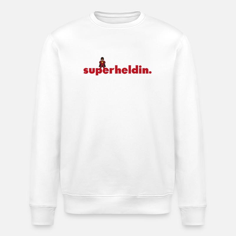 superheldin. - Stanley/Stella Unisex Bio-Sweatshirt ROLLER - Weiß