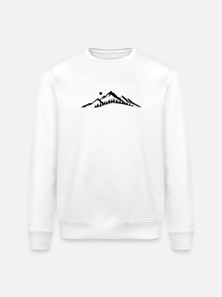 Mountain horizon - Stanley/Stella ROLLER Unisex Organic Sweatshirt - white