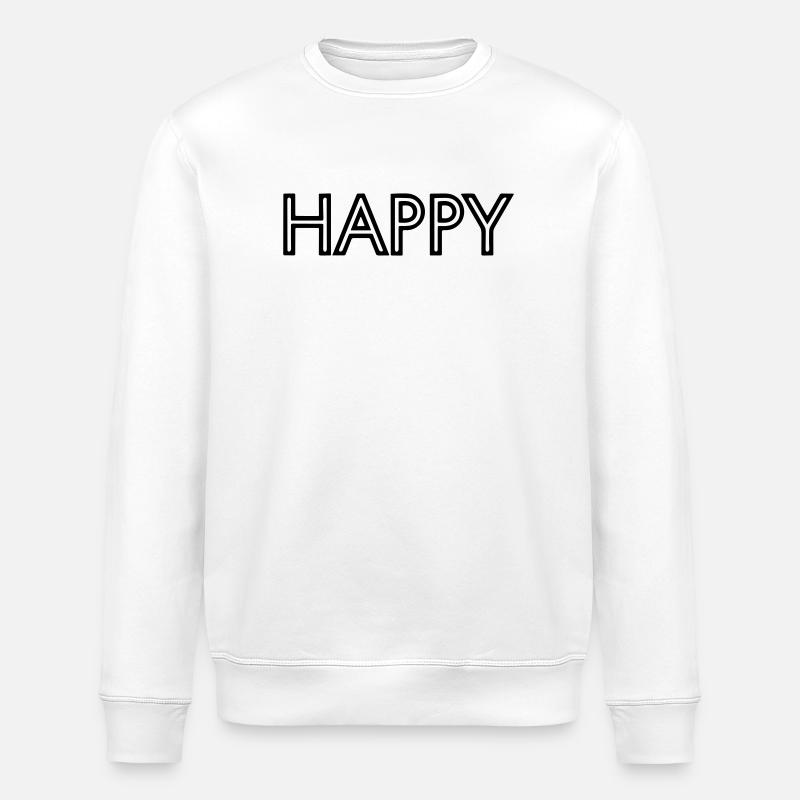 Glücklich - Stanley/Stella Unisex Bio-Sweatshirt ROLLER - Weiß