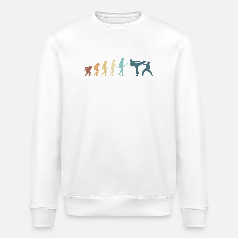 Kampfsport Evolution Karate MMA Kämpfer - Stanley/Stella Unisex Bio-Sweatshirt ROLLER - Weiß
