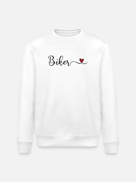 Biker mit Herz - Stanley/Stella Unisex Bio-Sweatshirt ROLLER - Weiß
