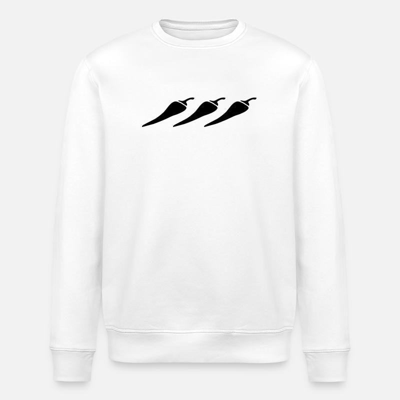 Chilischoten - Stanley/Stella Unisex Bio-Sweatshirt ROLLER - Weiß
