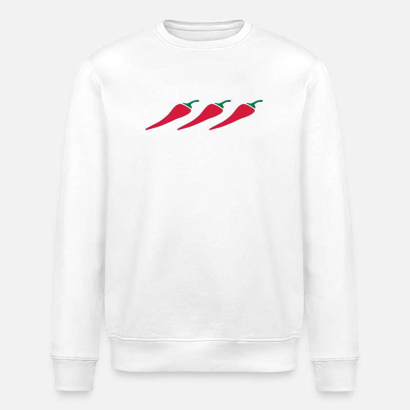 Piments - Sweat bio ROLLER Stanley/Stella Unisexe - blanc