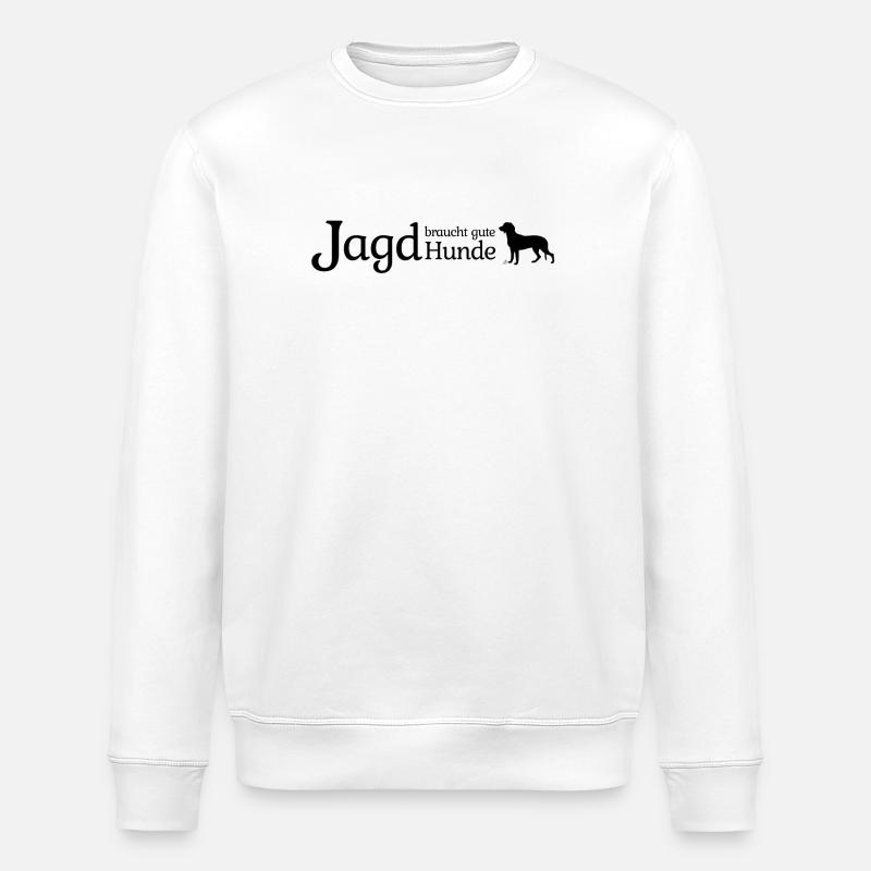 Gute Jagdhunde - Schweißhunde - Stanley/Stella Unisex Bio-Sweatshirt ROLLER - Weiß