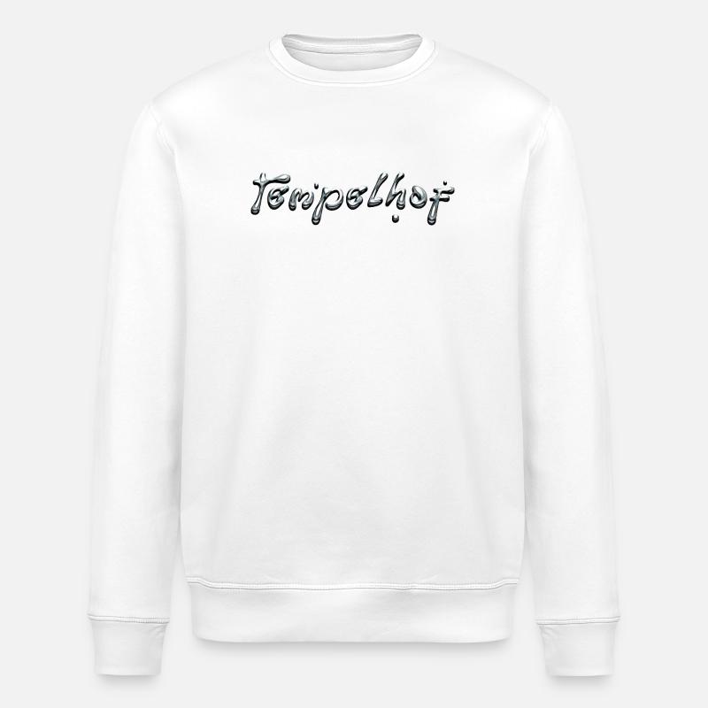 Typographie Tempelhof Liquid Chrome - Sweat bio ROLLER Stanley/Stella Unisexe - blanc