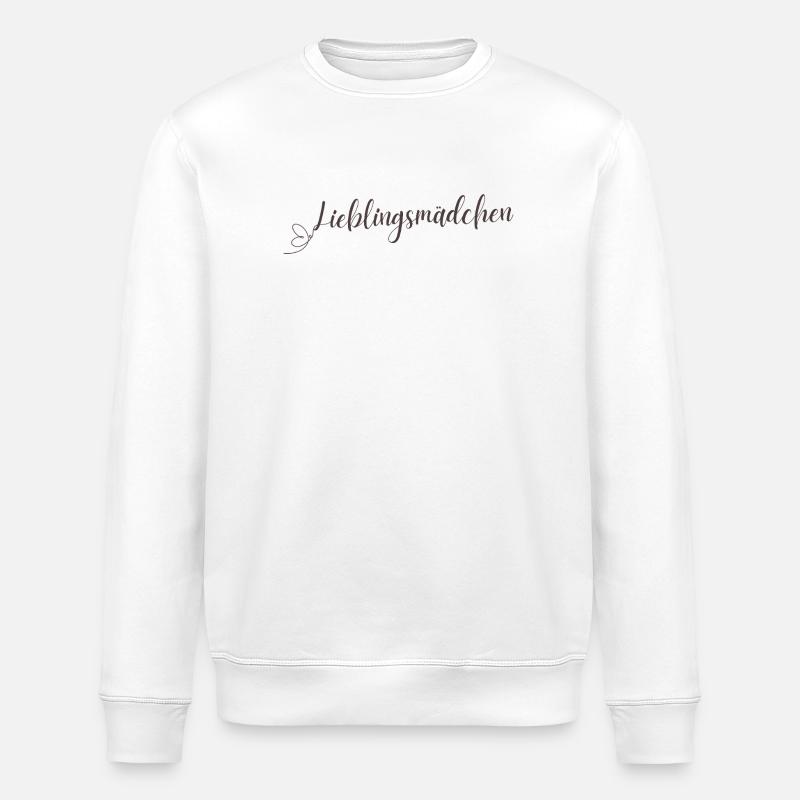 Lieblingsmädchen Schriftzug  - Stanley/Stella Unisex Bio-Sweatshirt ROLLER - Weiß