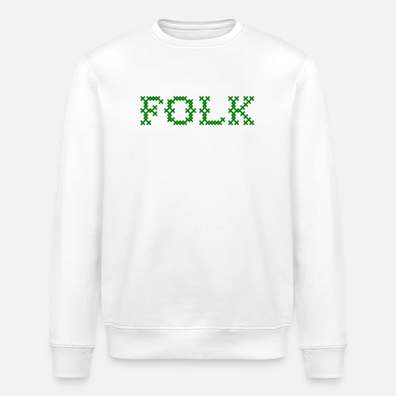 Folklore populaire - Sweat bio ROLLER Stanley/Stella Unisexe - blanc