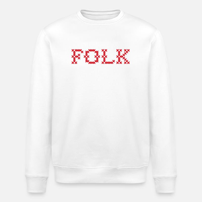 Folklore populaire - Sweat bio ROLLER Stanley/Stella Unisexe - blanc
