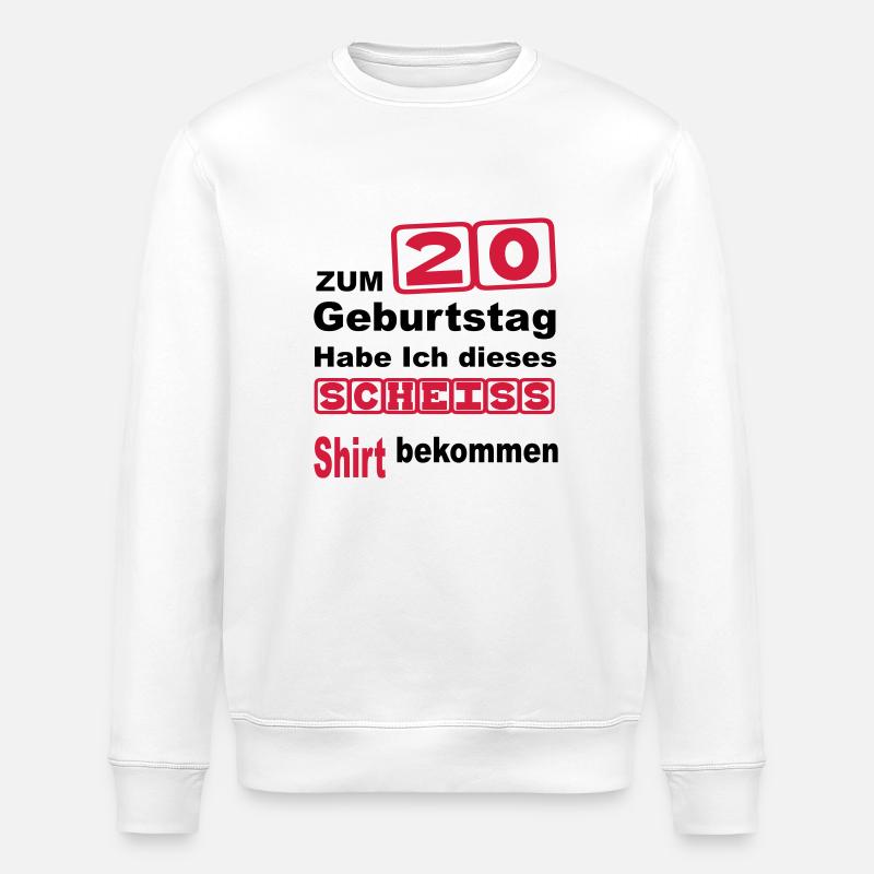 anniversaire 20 - Sweat bio ROLLER Stanley/Stella Unisexe - blanc