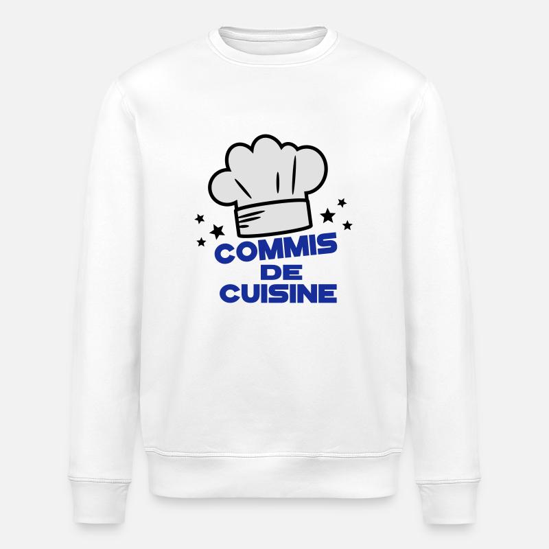 COMMIS DE CUISINE - Sweat bio ROLLER Stanley/Stella Unisexe - blanc