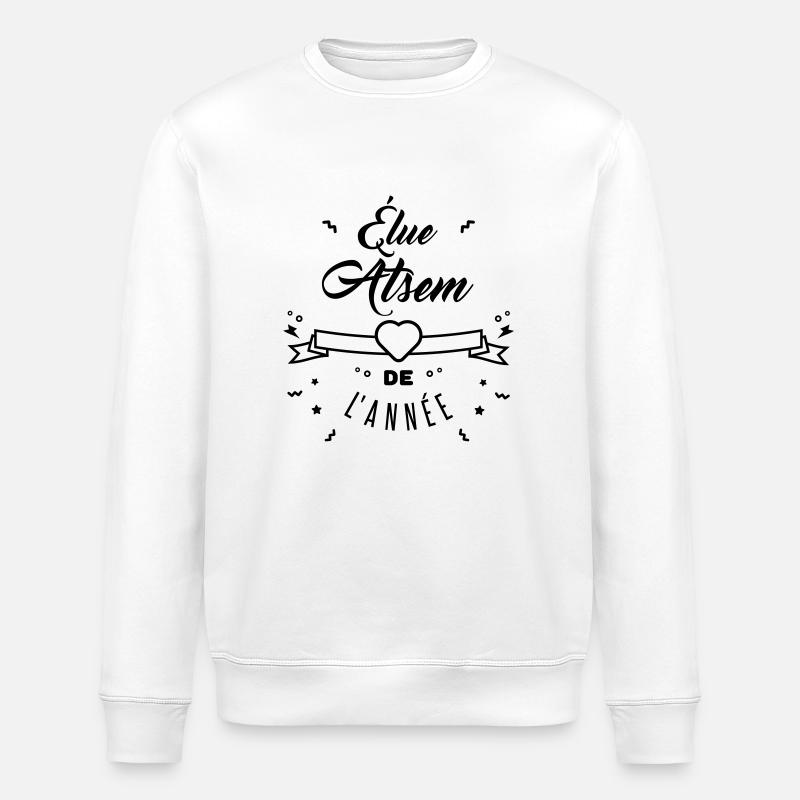 élue atsem - Sweat bio ROLLER Stanley/Stella Unisexe - blanc