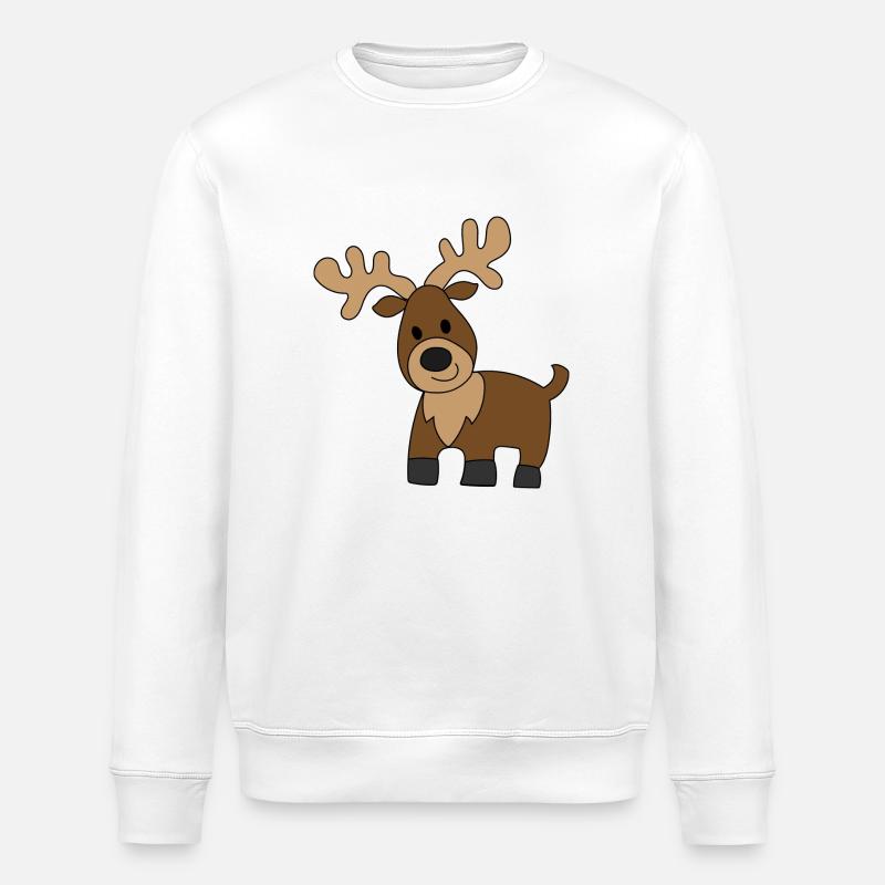 deer - Stanley/Stella ROLLER Unisex Organic Sweatshirt - white