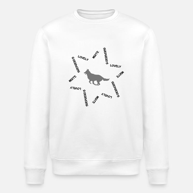 Weisser Schweizer Schäferhund cb2 - Stanley/Stella Unisex Bio-Sweatshirt ROLLER - Weiß
