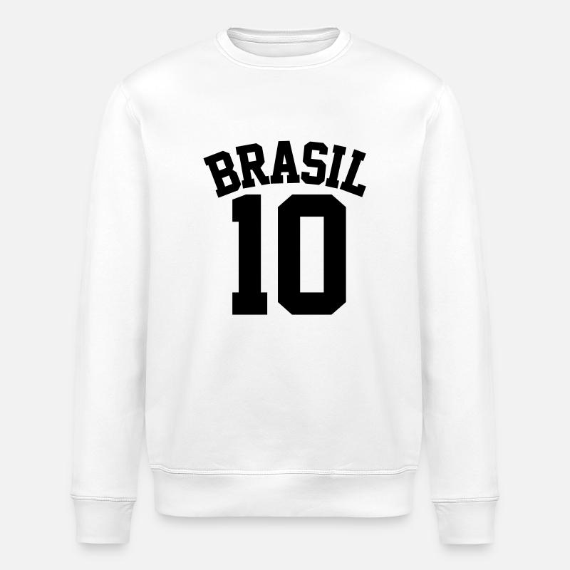Brasil 10 - Sweat bio ROLLER Stanley/Stella Unisexe - blanc