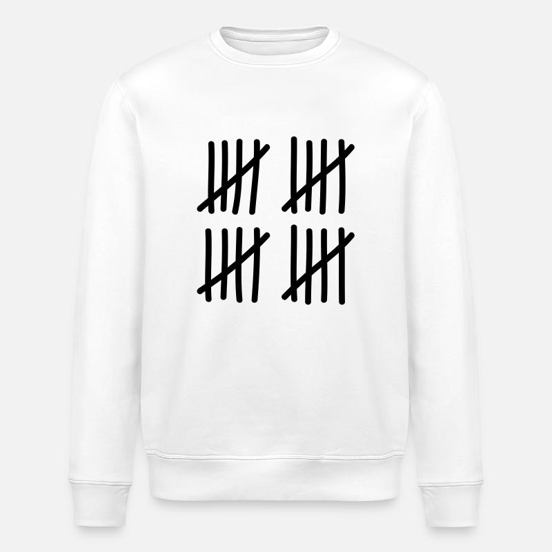 20_striche_f1 - Stanley/Stella Unisex Bio-Sweatshirt ROLLER - Weiß