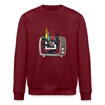 Flowing Test-Screen Retro TV - Stanley/Stella Unisex Bio-Sweatshirt ROLLER - Weiß - Vorne - Nik (191cm)