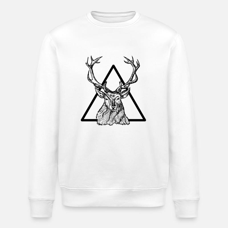 Cerf - Sweat bio ROLLER Stanley/Stella Unisexe - blanc