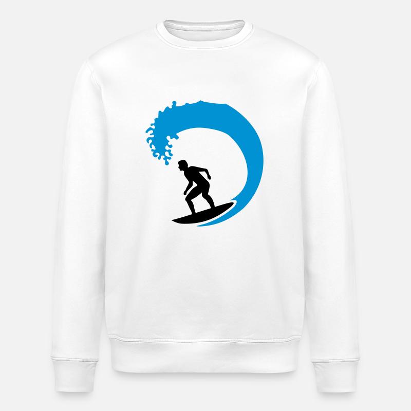 Surf - Sweat bio ROLLER Stanley/Stella Unisexe - blanc