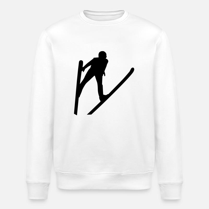 Saut à ski - Sweat bio ROLLER Stanley/Stella Unisexe - blanc