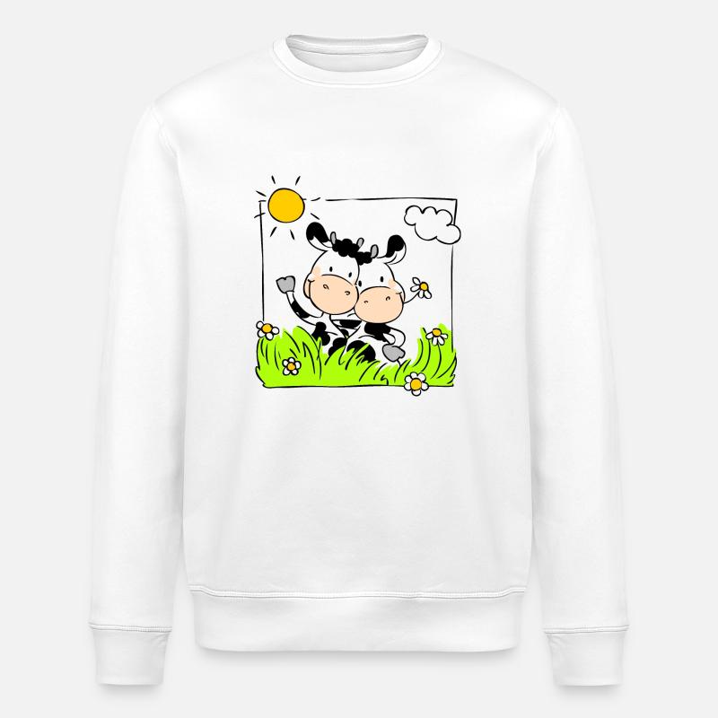 Cow Friends - Stanley/Stella Unisex Bio-Sweatshirt ROLLER - Weiß