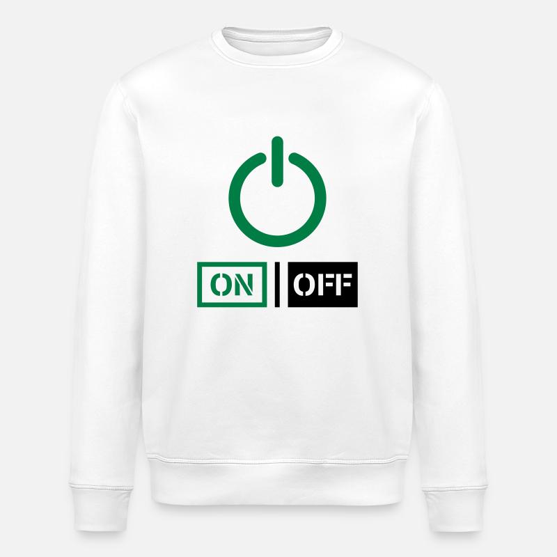 On Off Power Schalter Design - Stanley/Stella Unisex Bio-Sweatshirt ROLLER - Weiß