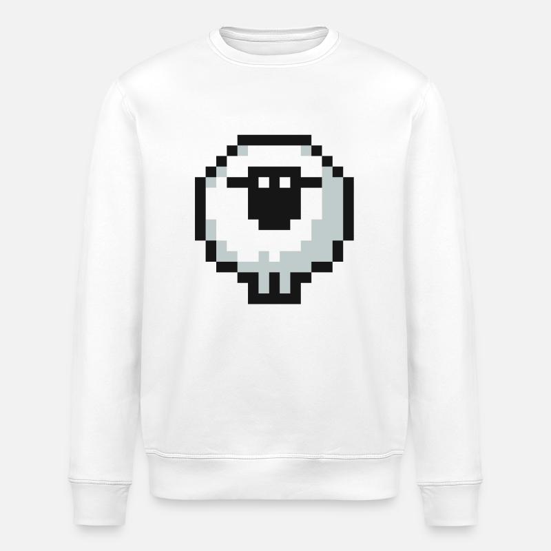 Pixel Mouton - Sweat bio ROLLER Stanley/Stella Unisexe - blanc